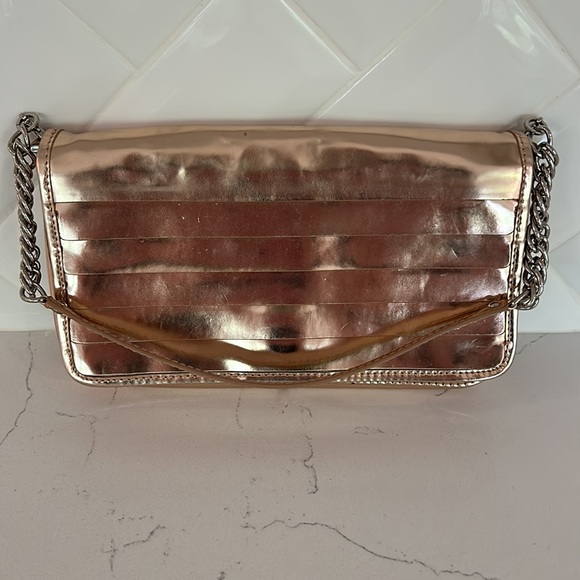 Maria Sharapova by Cole Haan rose gold clutch with detachable chain - Picture 6 of 9